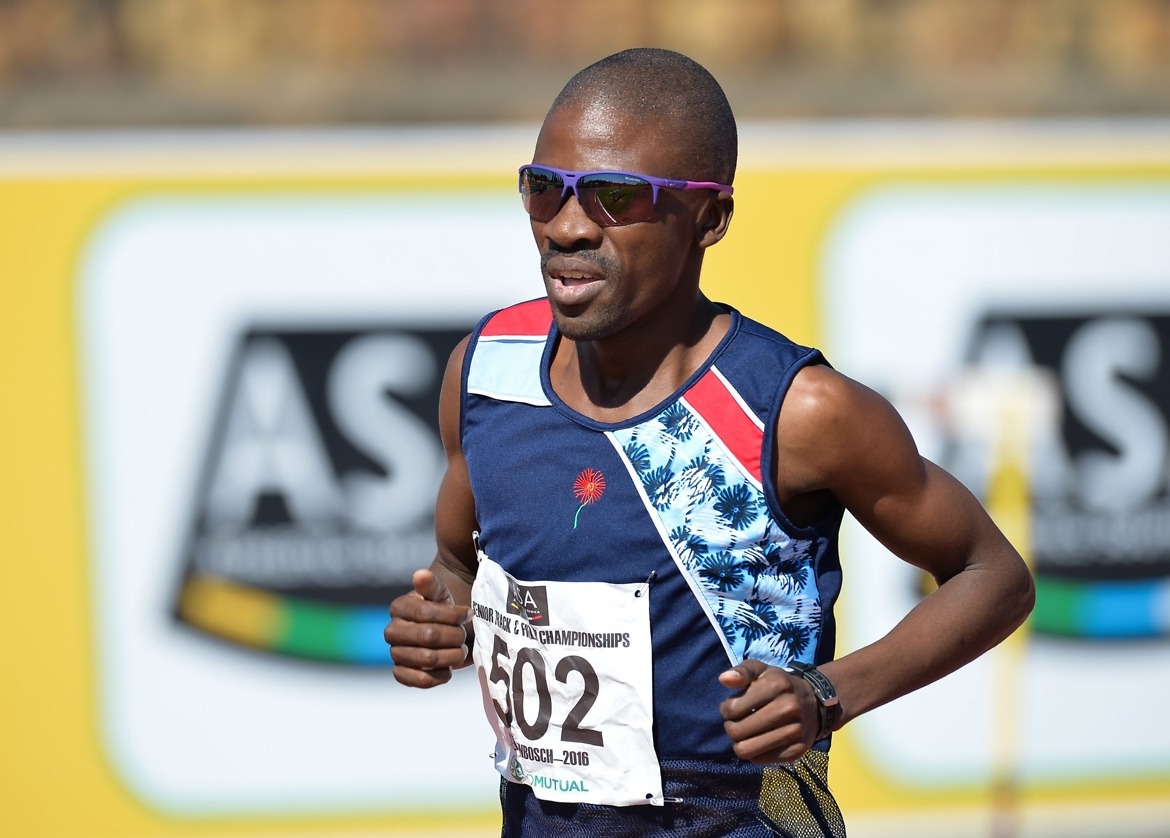 Multiple SA record holder Stephen Mokoka has been named in the 10-member national team. Photo Credit: ASA/Roger Sedres