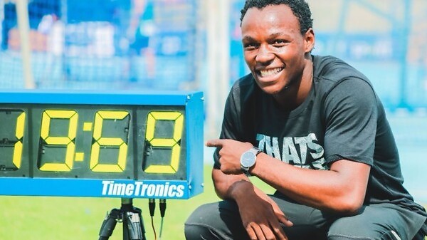 20 year-old Clarence Munyai who set a new South African national record with the second fastest time in the continent. Credit: BackTrack/ASA