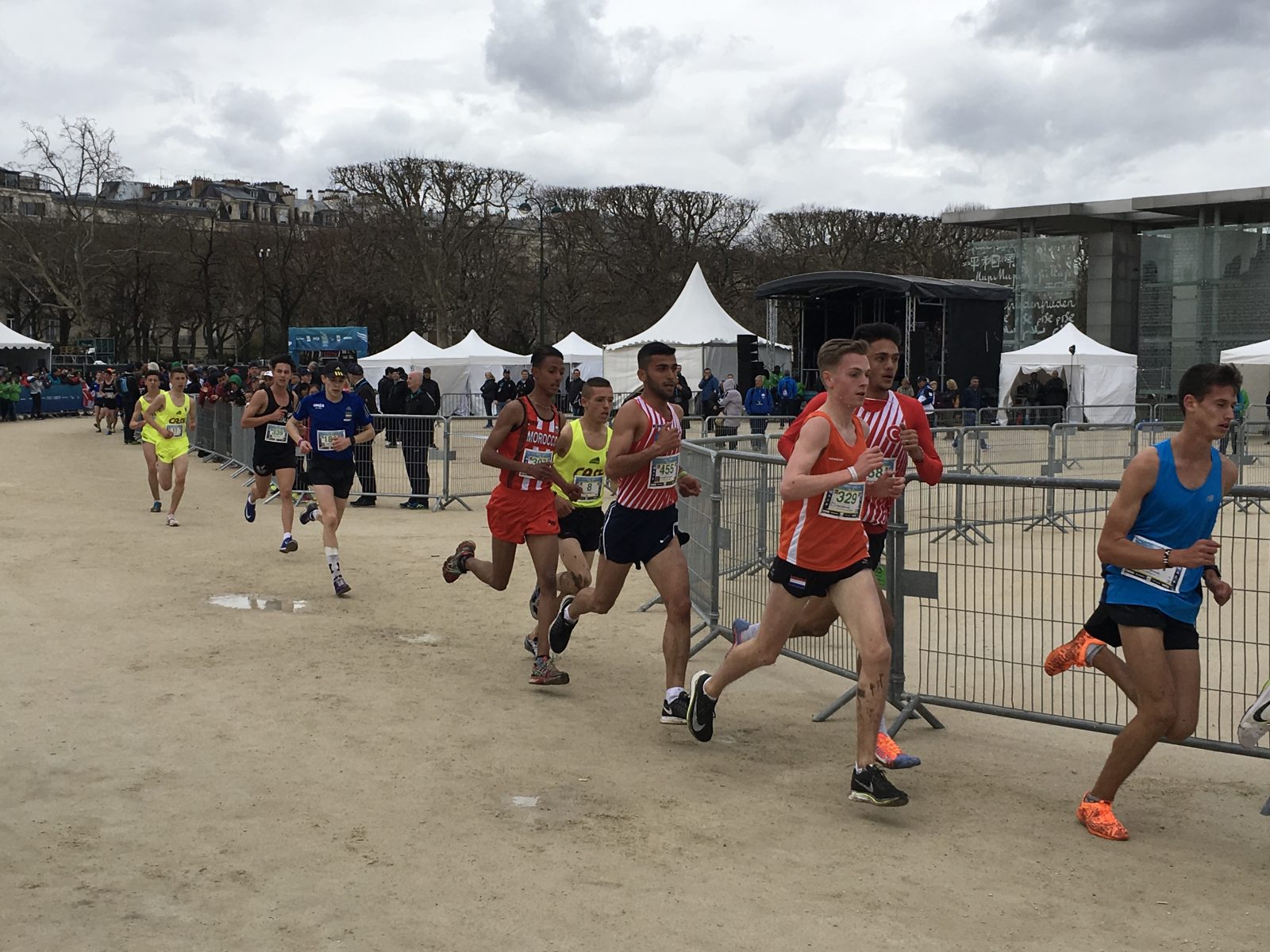 Youth athletes compete at the 2018 International School Sport Federation World School Championship (WSC) Cross Country in Paris on Wednesday 4 April / Photo credit: Yomi Omogbeja