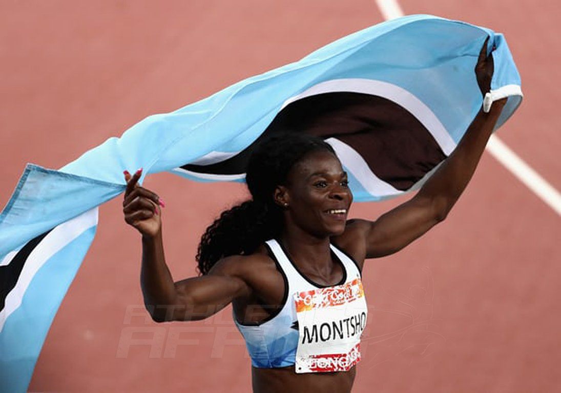 Amantle Montsho after winning the women's 400m gold in the Gold Coast / Credit: Getty