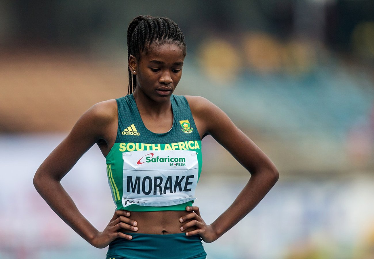 Gontse Morake on the start-line at the IAAF World U-18 Championships in Nairobi 2017.