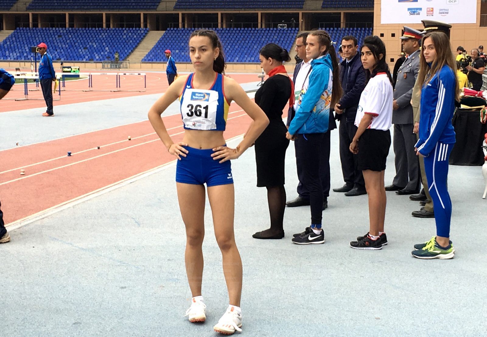 Alexia Ioana Dospin of Romania finished in 5th place, with 11.61m, in the Girls Triple Jump Final at Gymnasiade 2018 in Marrakech / Photo Credit: Yomi Omogbeja