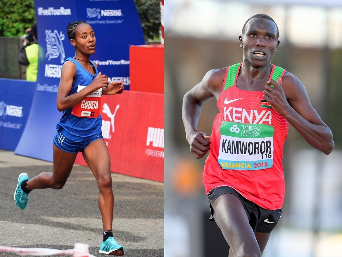 Kenya’s Geoffrey Kamworor and Ethiopia’s Netsanet Gudeta to head the men’s and women’s elite fields at the TCS World 10K Bengaluru 2018 on Sunday 27 May / Photo Credit: Organisers