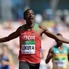 Solomon Lekuta celebrates winning the men's 800m gold for Kenya at the IAAF World U20 Championships Tampere 2018 / Photo Credit: Getty Images for IAAF