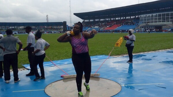 Eucharia Ogbukwo won the women's Shot Put in 14.49 metres. / Photo credit: Naomi Peters for Athletics Africa
