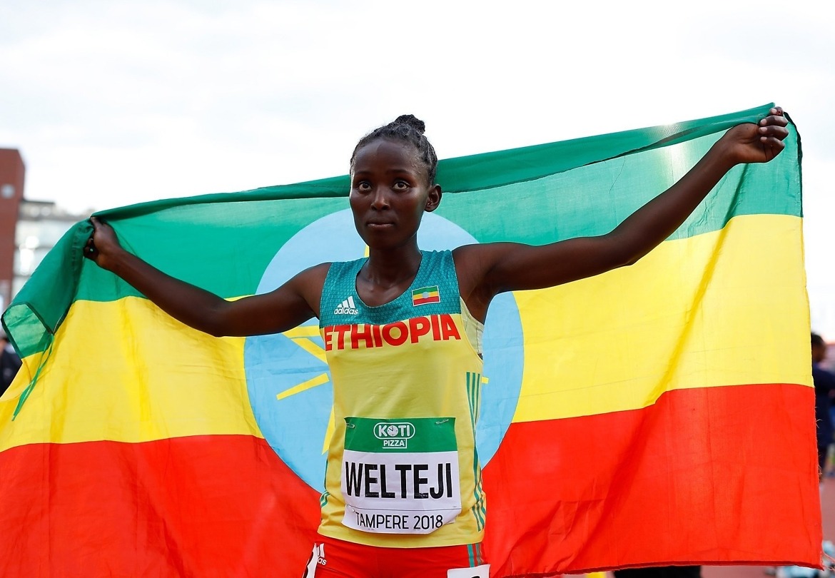 Diribe Welteji (Ethiopia) in the Women's 800m at the IAAF World U20 Championships Tampere 2018 / Photo credit: Getty Images for IAAF