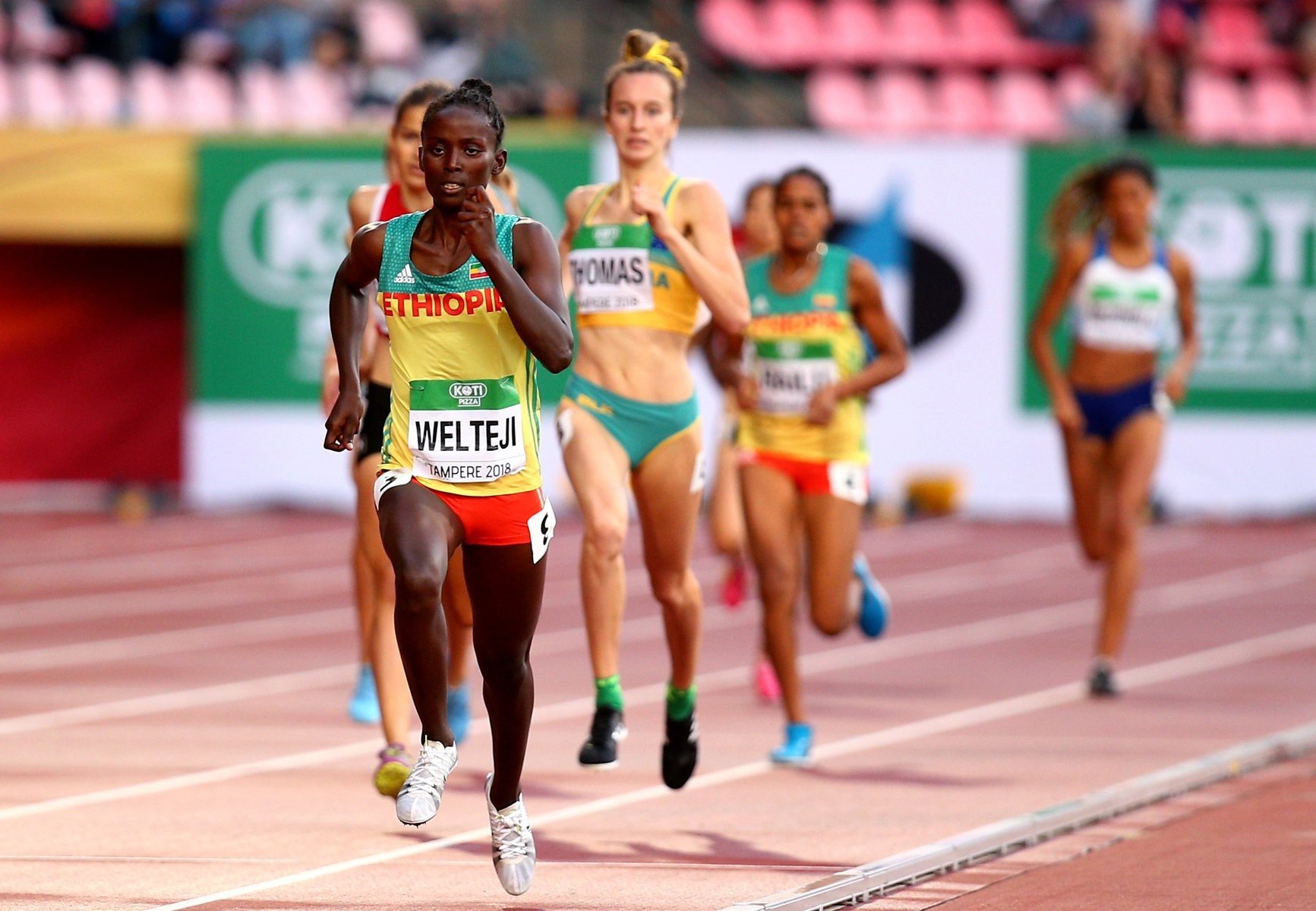 Diribe Welteji (Ethiopia) in the Women's 800m at the IAAF World U20 Championships Tampere 2018 / Photo credit: Getty Images for IAAF
