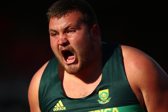 Blignaut betters own South African record to win Shot Put Gold at Tampere 2018