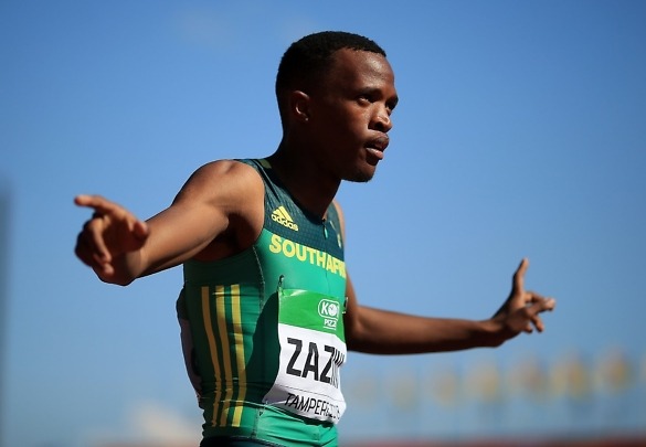 Sokwakhana Zazini of South Africa wins the 400m hurdles at the IAAF World U20 Championships Tampere 2018 / Photo Credit: Getty Images for IAAF