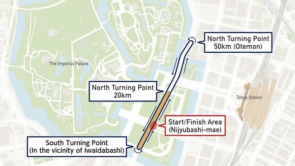Maps of 20km and 50km race walk events / Photo credit: Tokyo 2020 LOC