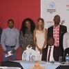 Botswana's 400m sensation, Amantle Montsho (far left) with some of the athletes who received their appearance fees for the GIM2018. / Photo credit: Calistus Kolantsho