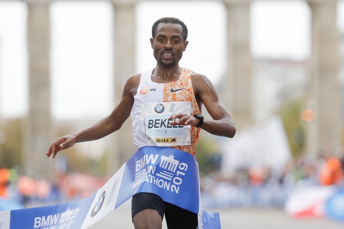 Kenenisa Bekele wins at the Berlin-Marathon 2019 / credit: SCC EVENTS / Norbert Wilhelmi