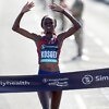 Kenya's Brigid Kosgei wins the women's elite race during the Great North Run in Newcastle, UK, September 8, 2019. / VCG Photo