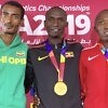 Men’s 10000m podium - Doha 2019