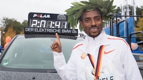 Kenenisa Bekele wins at the Berlin-Marathon 2019 / credit: SCC EVENTS / Norbert Wilhelmi