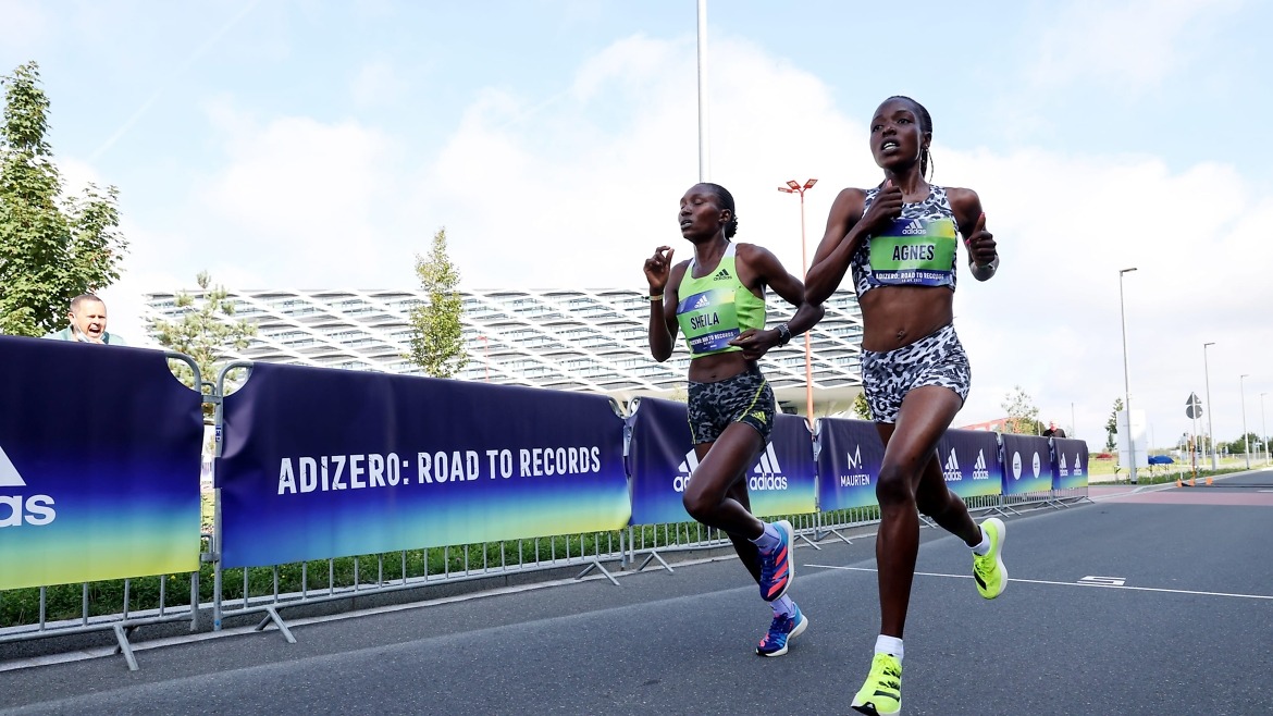 Kenyan Agnes Tirop at the adizero Road To Records event in Herzogenaurach