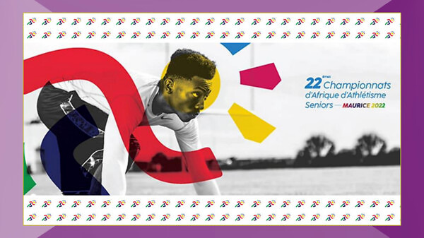 The 22nd African Senior Athletics Championships Maurice 2022 banner