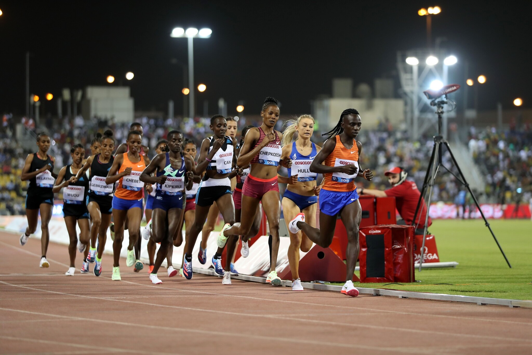 Diamond League 5000m champion Francine Niyonsaba of Burundi with the 3000m win in Doha / Photo credit: Diamond League AG