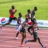 Kenya's Ferdinard Omanyala wins 100m semi final 1 at the 2022 African Championships in Mauritius / Photo credit: Yaaseen Kahaar for AthleticsAfrica.