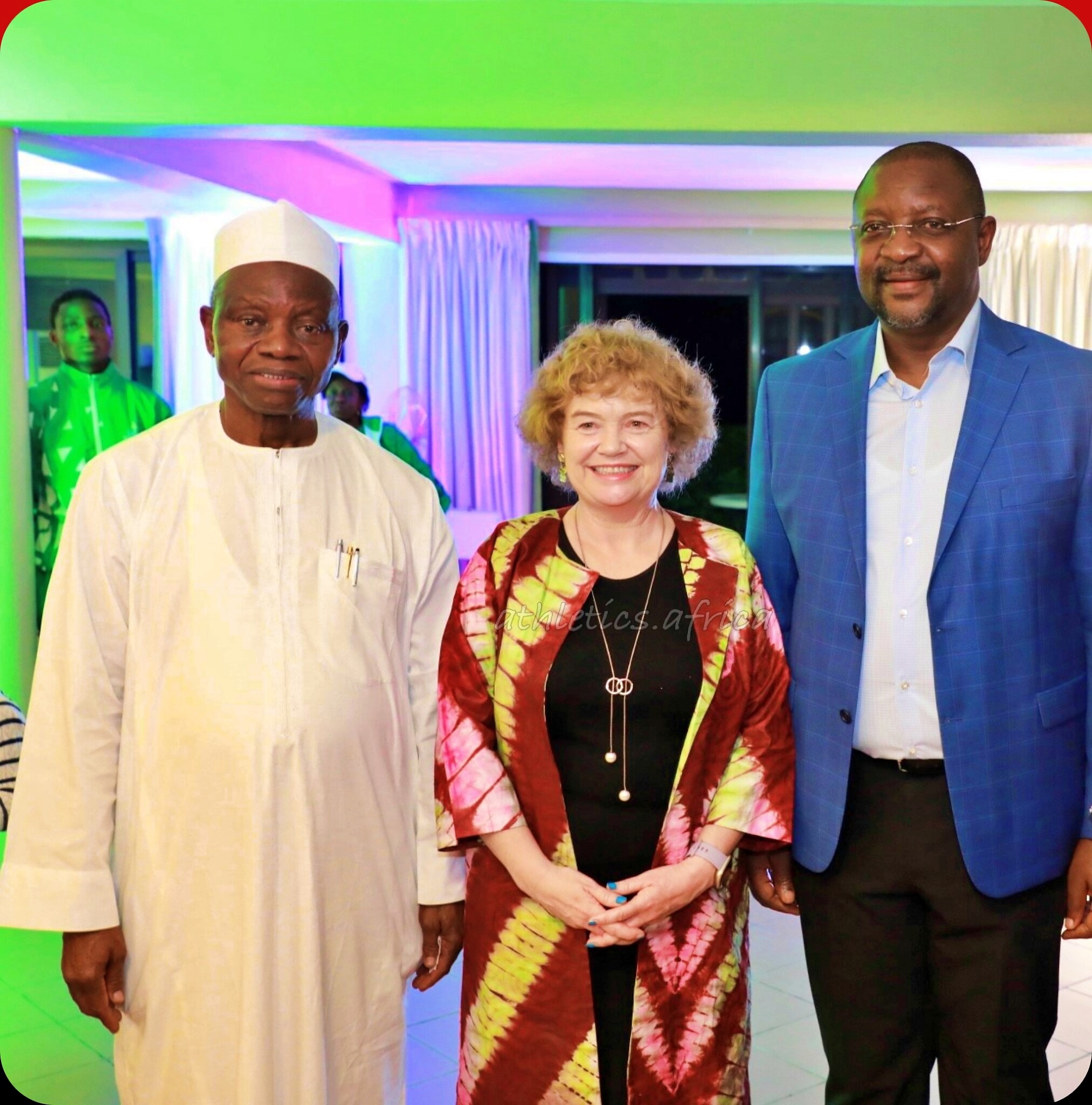 British High Commissioner, Catriona Laing, hosted a farewell reception for Birmingham Commonwealth Games bound Nigerian athletes, alongside the Minister of Sports Sunday Dare and Habu Gumel the President of the Nigerian Olympic Committee in Abuja.