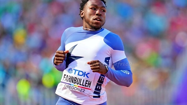 Liberia's Joseph Fahnbulleh finishes just off the podium in 200 metres at World Athletics Championships Oregon22