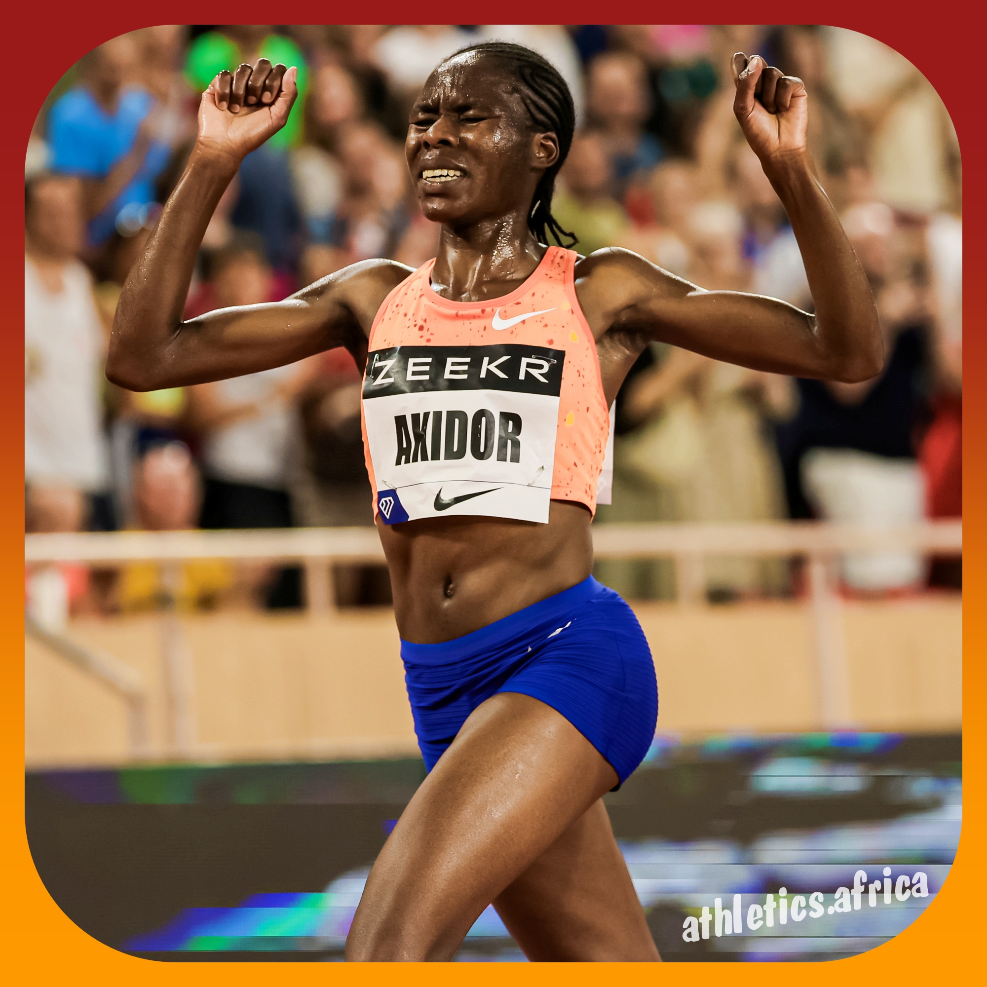 Kenya’s Margaret Akidor wins the women's 5000m in 14:39.49 at the Wanda Diamond League in Monaco on 12 July 2024 / Photo: Dan Vernon for Diamond League AG