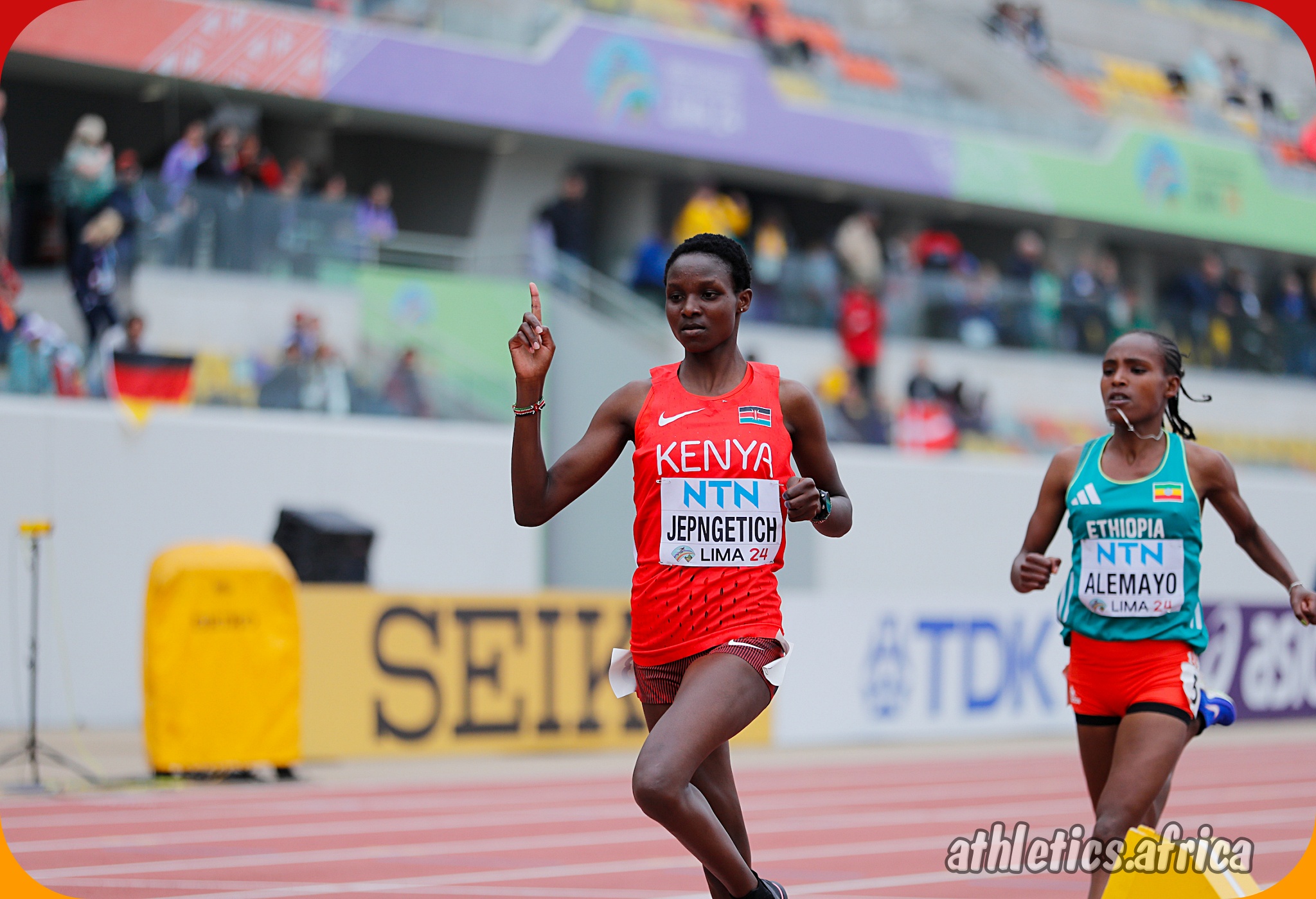 Kenya's Jepngetich wins Women's 800m semi-final at 2024 World Athletics U20 Championships Lima, Peru / Photo credit: Oscar Muñoz Badilla for World Athletics