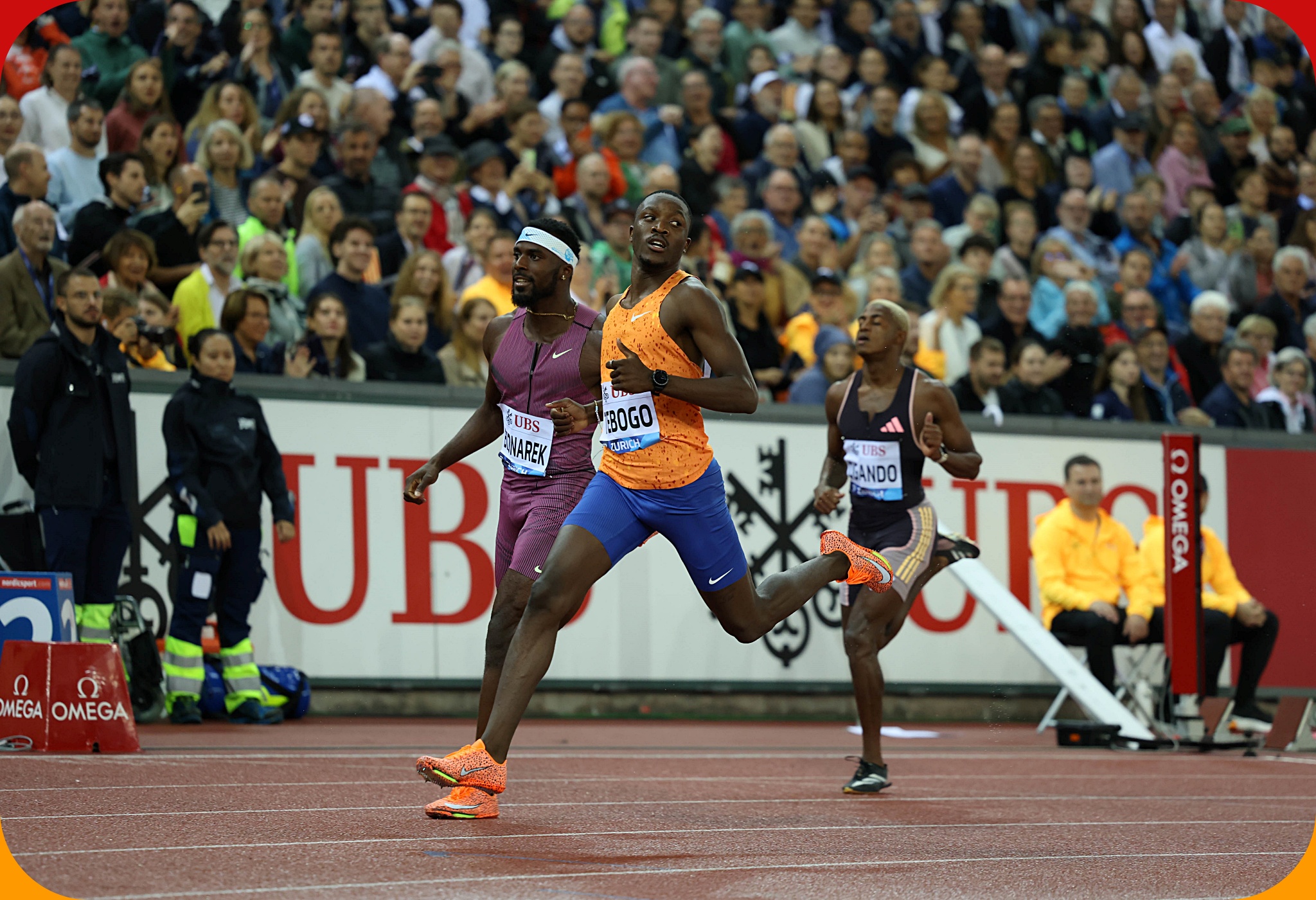 Letsile TEBOGO (BOT) wins the Men's 200m with a time of 19.55 at Weltklasse Zurich, the Wanda Diamond League event in Zurich on 5 Sept 2024 / Photo: Diamond League AG