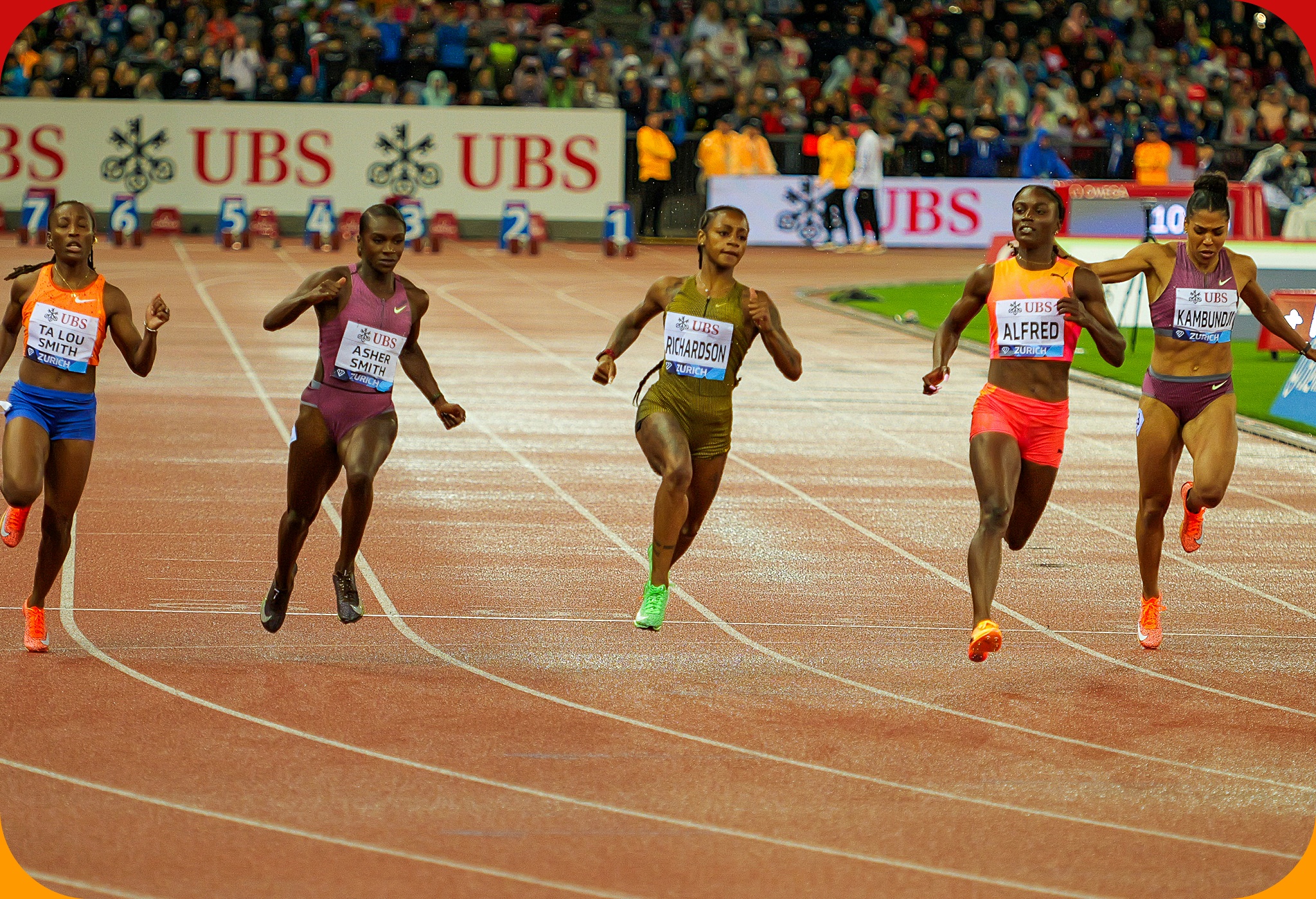 Sha'Carri RICHARDSON (USA) wins the Women's 100m with a time of 10.84 at at Weltklasse Zurich, the Wanda Diamond League event in Zurich on 5 Sept 2024 / Photo: Diamond League AG