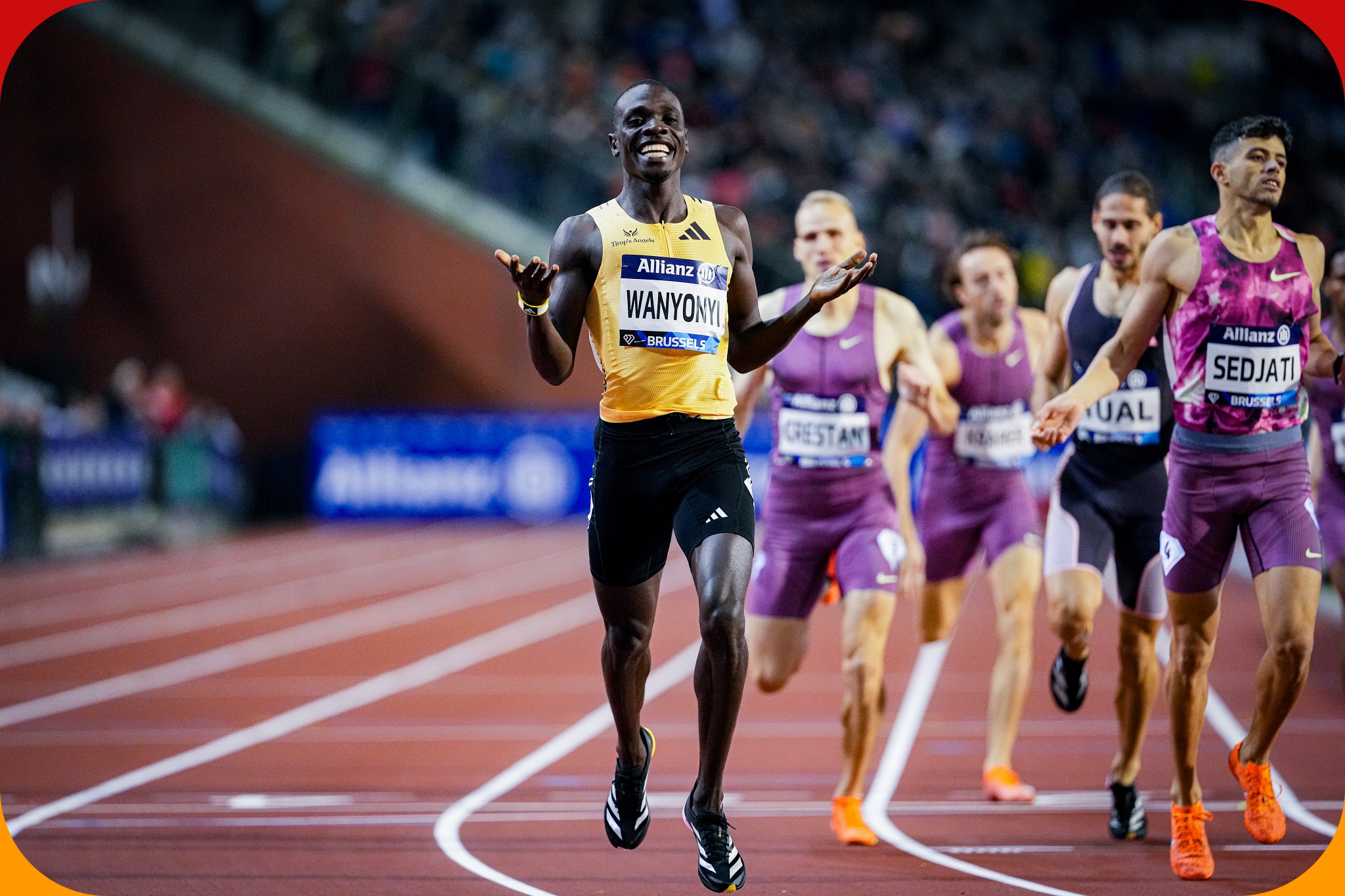 Kenya's Emmanuel Wanyonyi wins the men's 800m in Brussels - WDL Final 2024 / Photo credit: Diamond League AG
