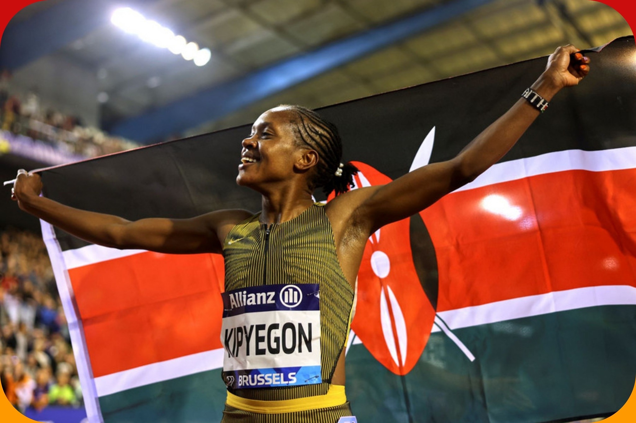 Kenyan Faith Kipyegon winning in Brussels / Photo credit: Marta Gorczynska