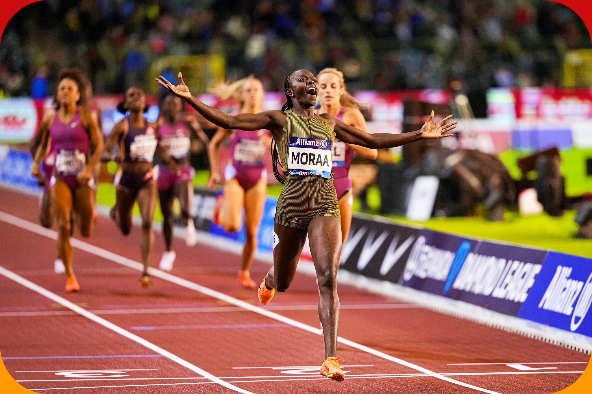 Kenya's Mary Moraa wins the women's 800m in Brussels WDL Final 2024 / Photo credit: Diamond League AG