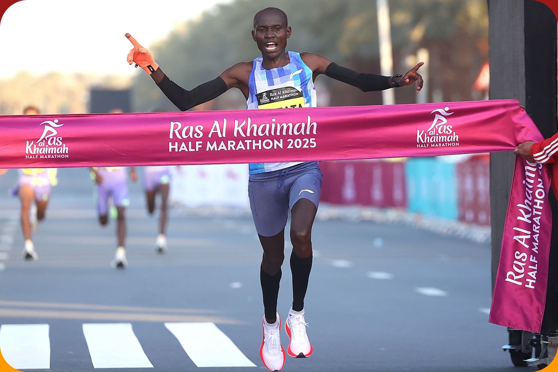 Alex Matata of Kenya wins men's race at the 18th edition of the Ras Al Khaimah Half Marathon on February 1, 2025 / Photo credit: RAK Half Marathon