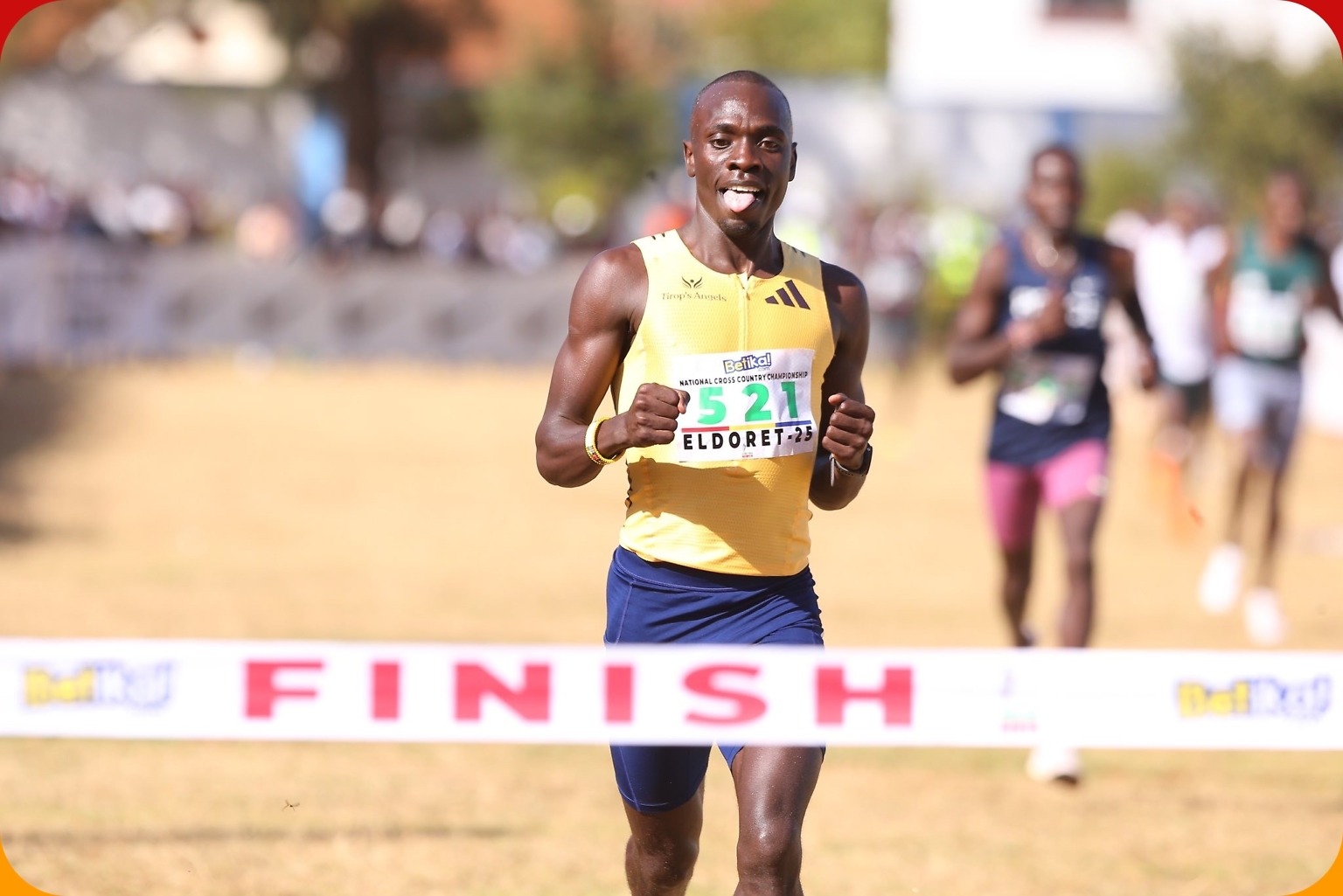 Emmanuel Wanyonyi winning the senior men's 2km loop at the 2025 Kenyan Cross Country Championships in Eldoret / Photo: Peter Njoroge
