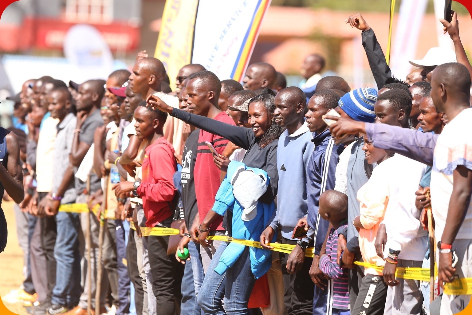 Kenyan fans cheering at the 2025 AK-Betika National Cross Country Championships in Eldoret / Photo: Peter Njoroge