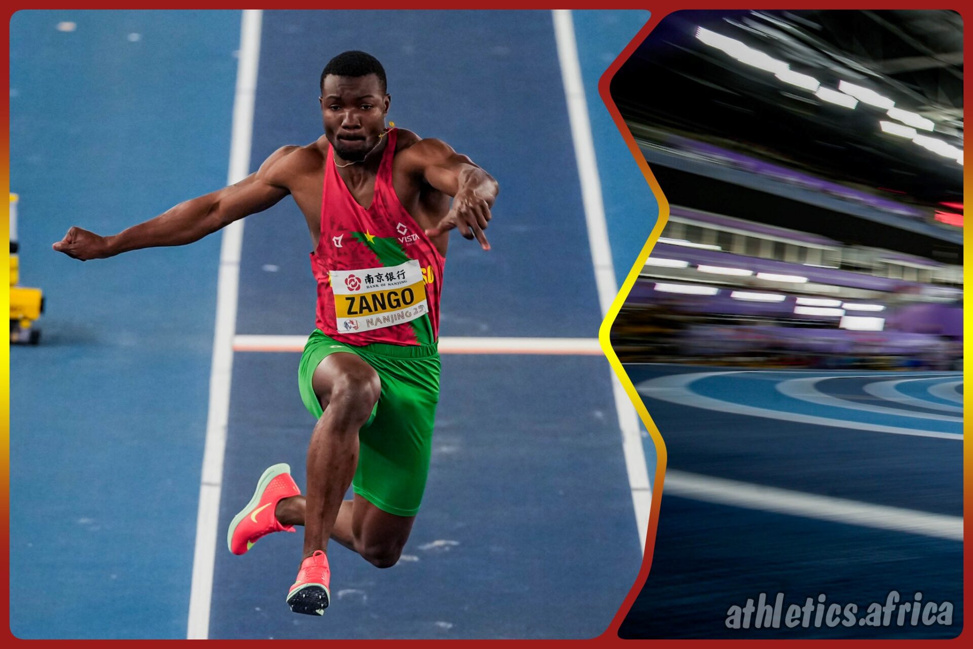 Burkina Faso's Hugues Fabrice Zango took bronze in men's triple jump with 17.15m at the 2025 World Indoor Championships in Nanjing / Photo: Sona Maleterova for World Athletics