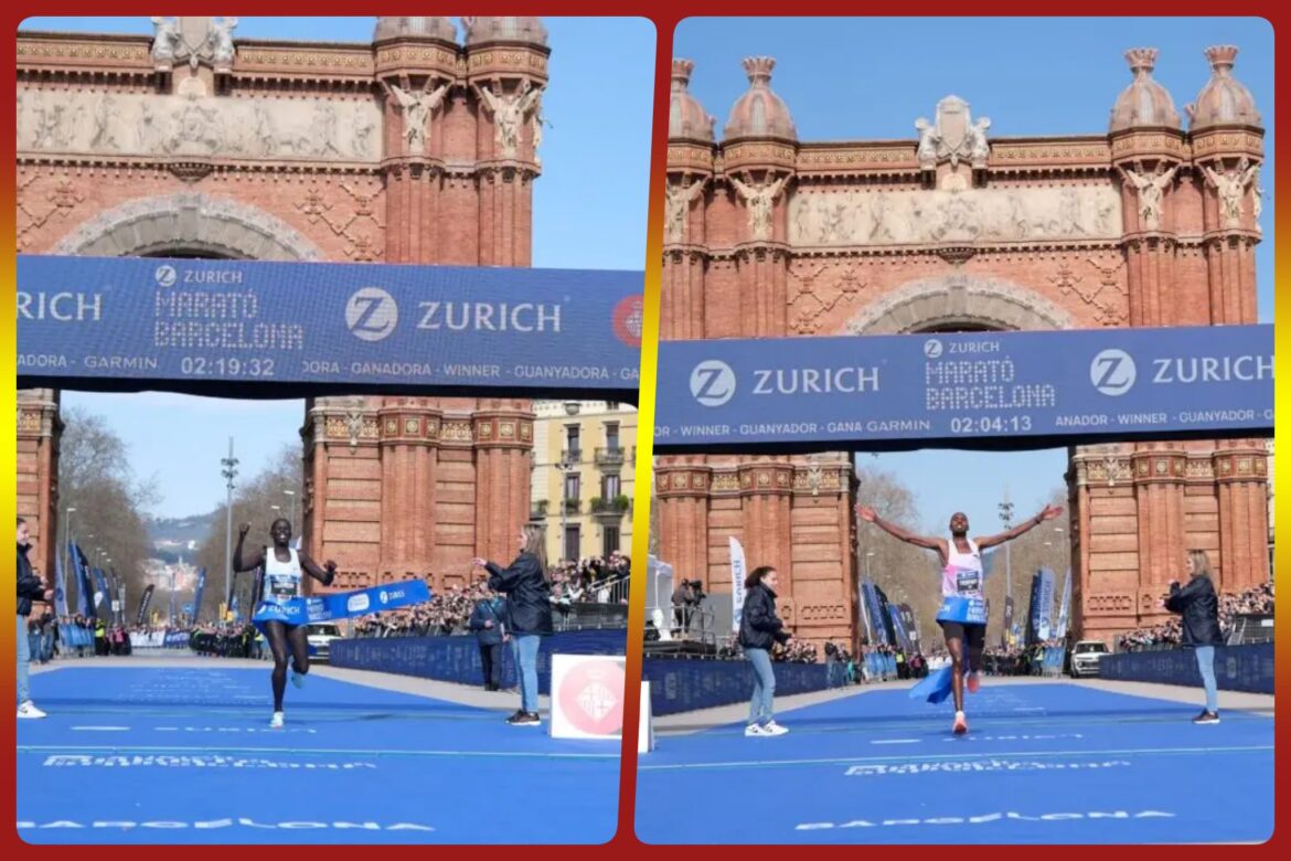 Tesfaye Deriba and Sharon Chelimo set new records at the Zurich Marató Barcelona 2025 / Photo: Organisers