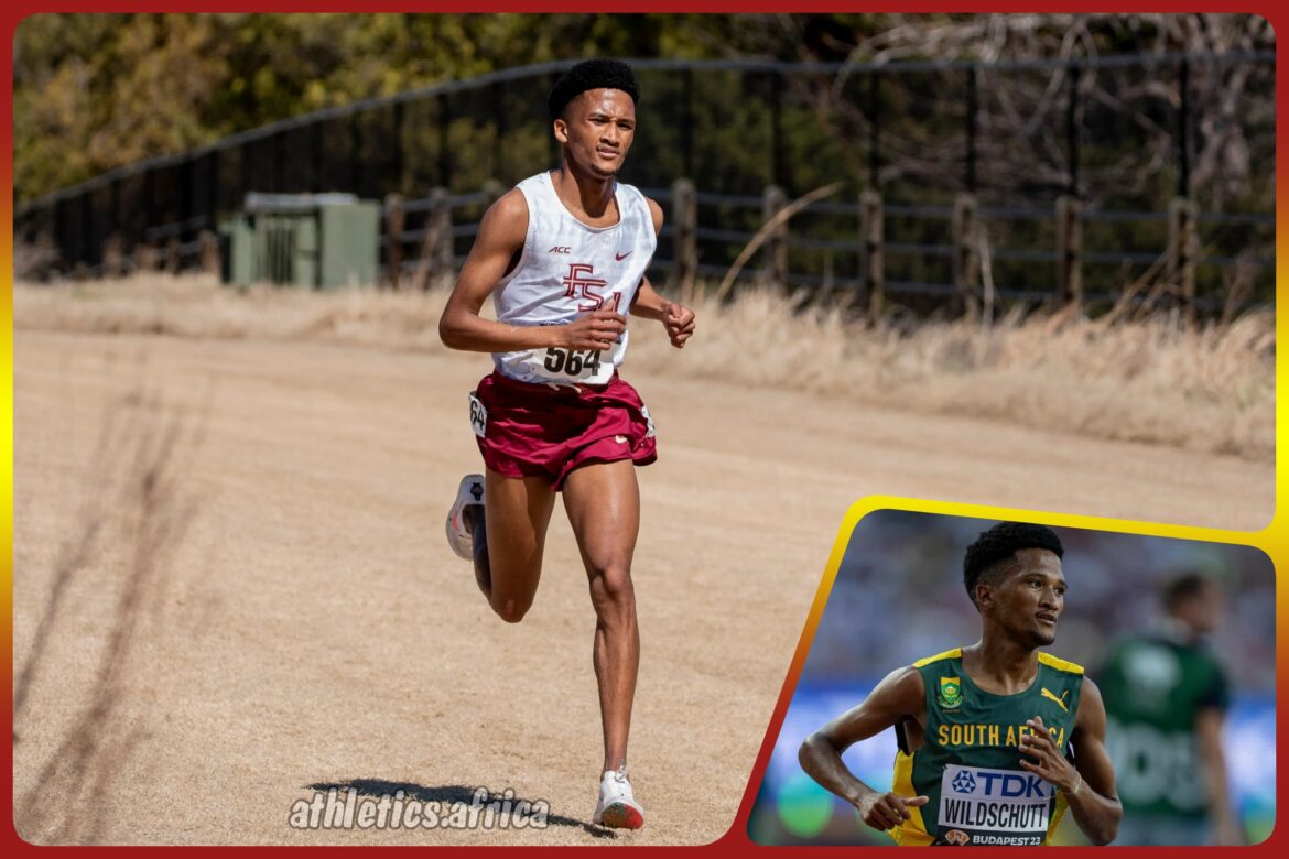 South African Adriaan Wildschutt in action at the NCAA XC event and at the World Athletics Championships Budapest 23 / Photo credit: Clay Billman / WA