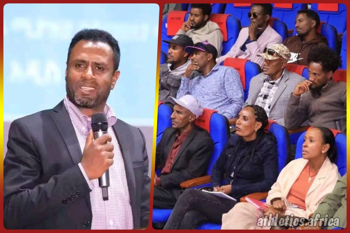 The newly elected president of the Ethiopian Athletics Federation, Sileshi Sihine.