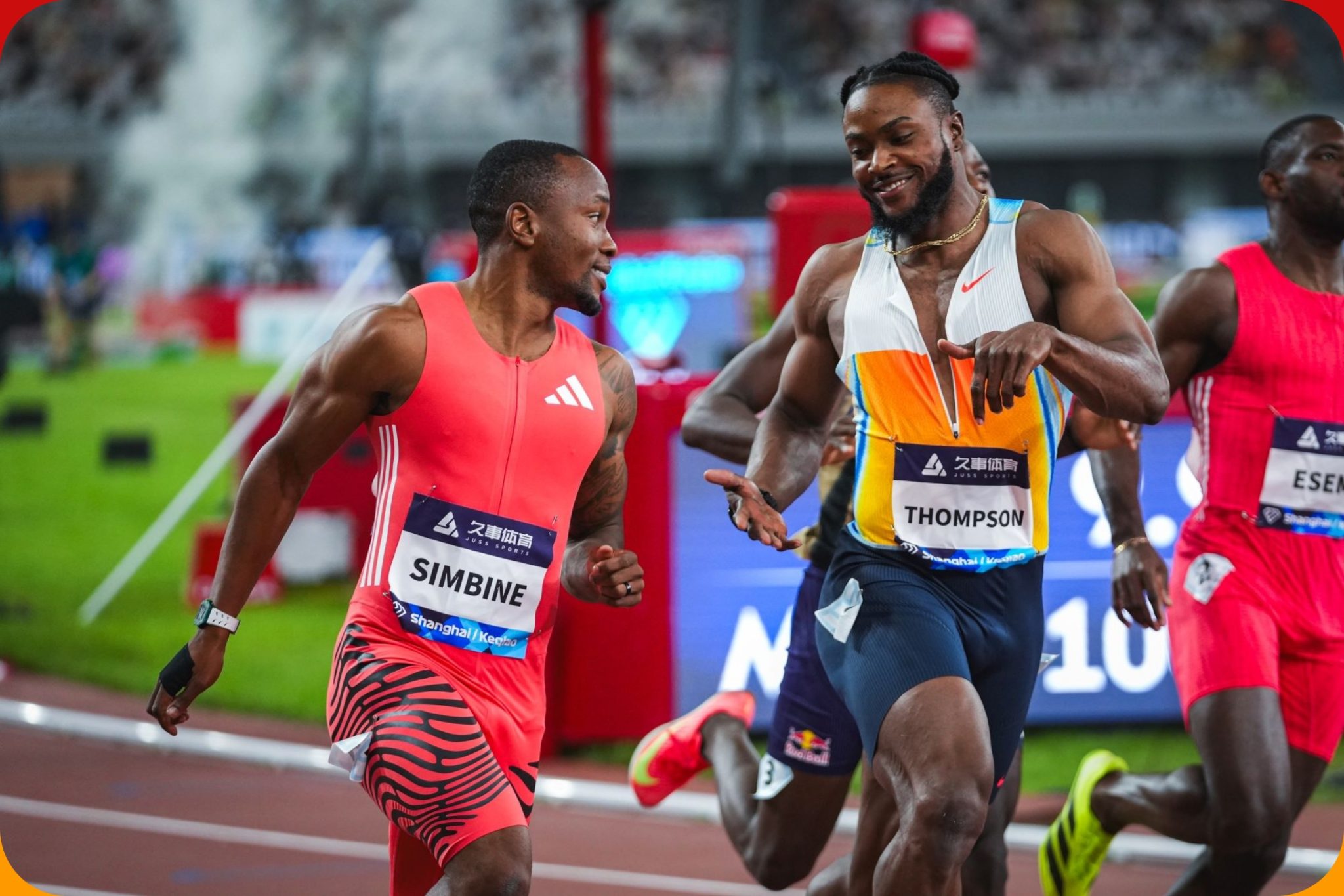 Akani Simbine in action at the 2025 Wanda Diamond League meeting in Shanghai/Keqiao / Photo credit: Matthew Quine for Diamond League AG