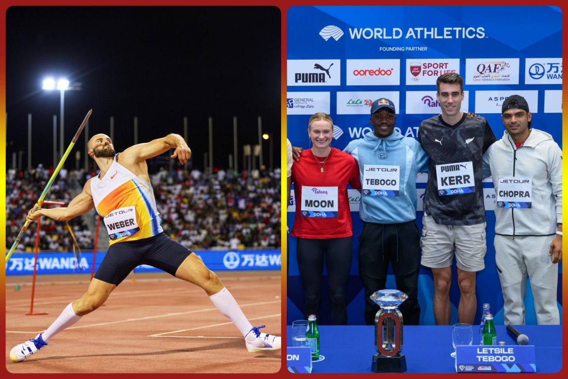 Germany’s 2022 European champion Julian Weber also set a world lead at the Jetour Doha Meeting, part of the Wanda Diamond League, on Friday 16 May 2025 / Photo credit: Doha DL Media