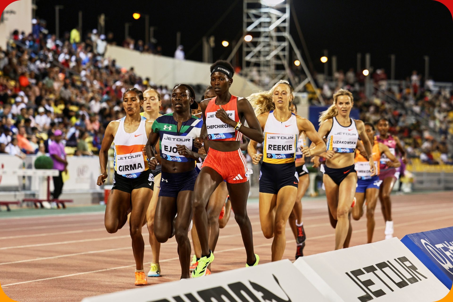 Nelly Chepchirchir (KEN) wins the Women's 1500m with a time of 4:05.00 at The Jetour Doha Meeting, part of the Wanda Diamond League, on Friday 16 May 2025 / Photo credit: Marta Gorczynska for Diamond League AG