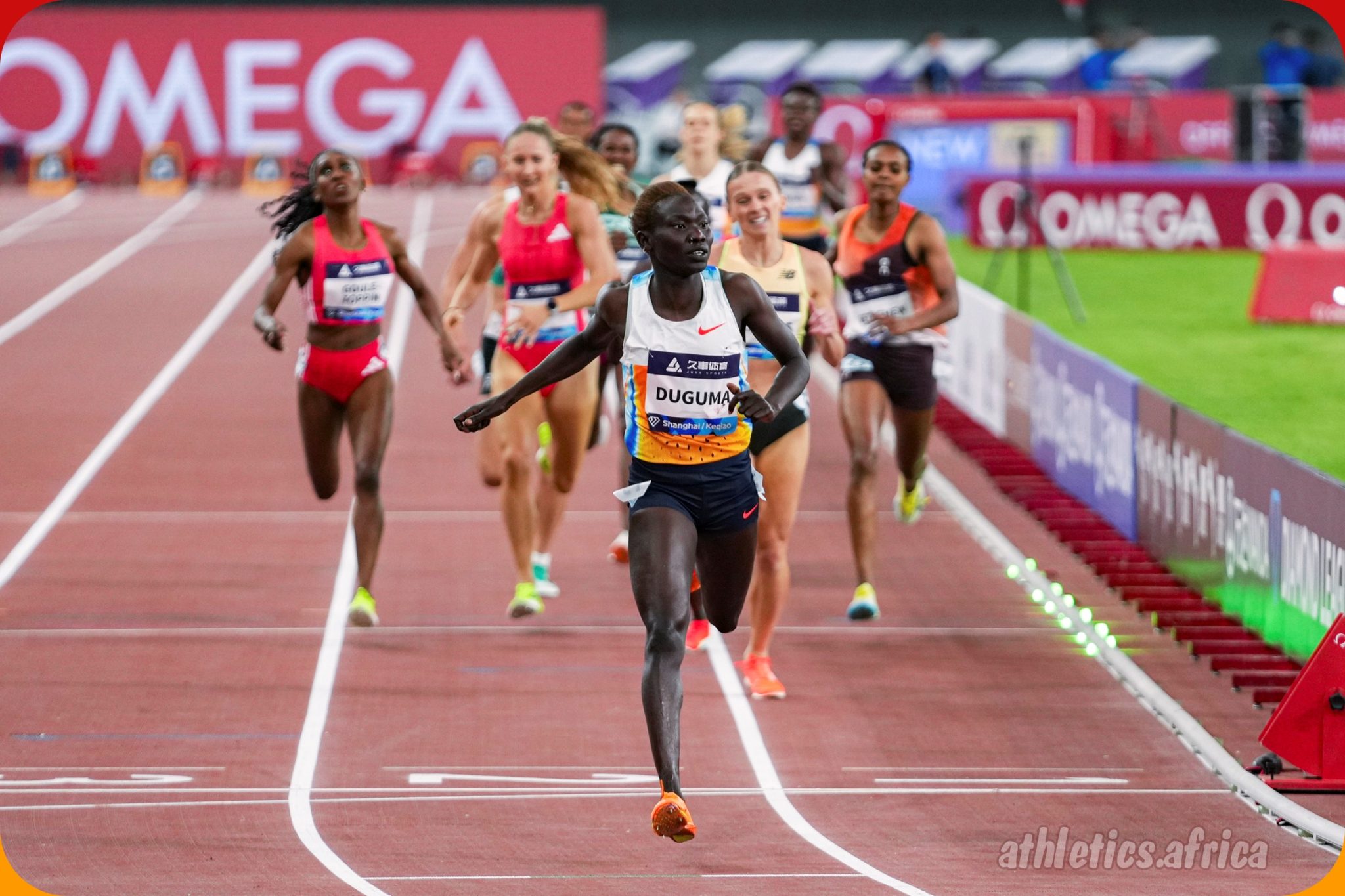 Olympic medallist Tsige Duguma of Ethiopia wins women's 800m in 1:56.64 at the 2025 Wanda Diamond League meeting in Shanghai/Keqiao / Photo credit: Matthew Quine for Diamond League AG