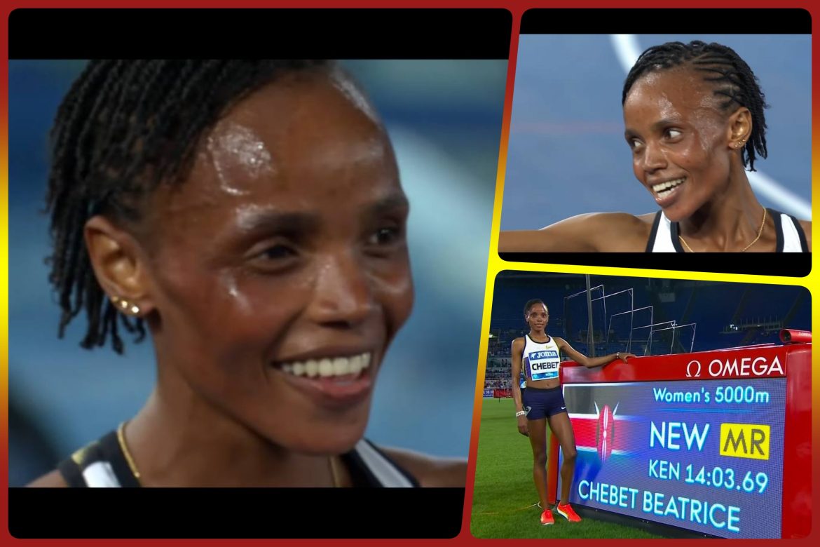Kenya’s Beatrice Chebet stormed to the second-fastest women’s 5000m in history at the 2025 Golden Gala Pietro Mennea in Rome / Photo: WDL