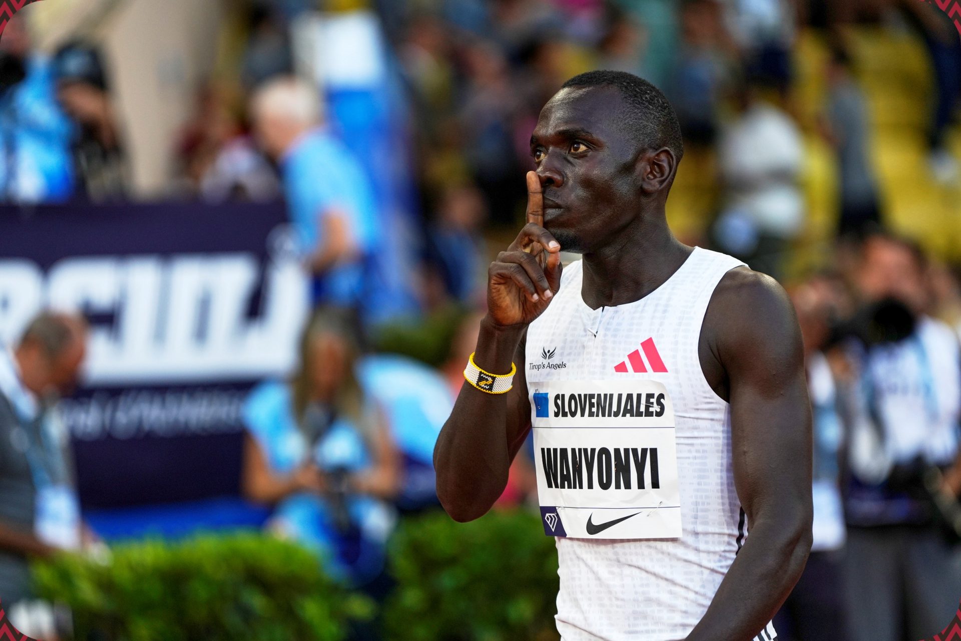 Emmanuel Wanyonyi (KEN) wins the Men's 800m with a time of 1:41.44 in a new Meeting Record at the meeting Herculis EBS in Monaco, part of the Wanda Diamond League, on Friday 11 July 2025 / Photo credit: Sonya Maleter for Meeting Herculis EBS