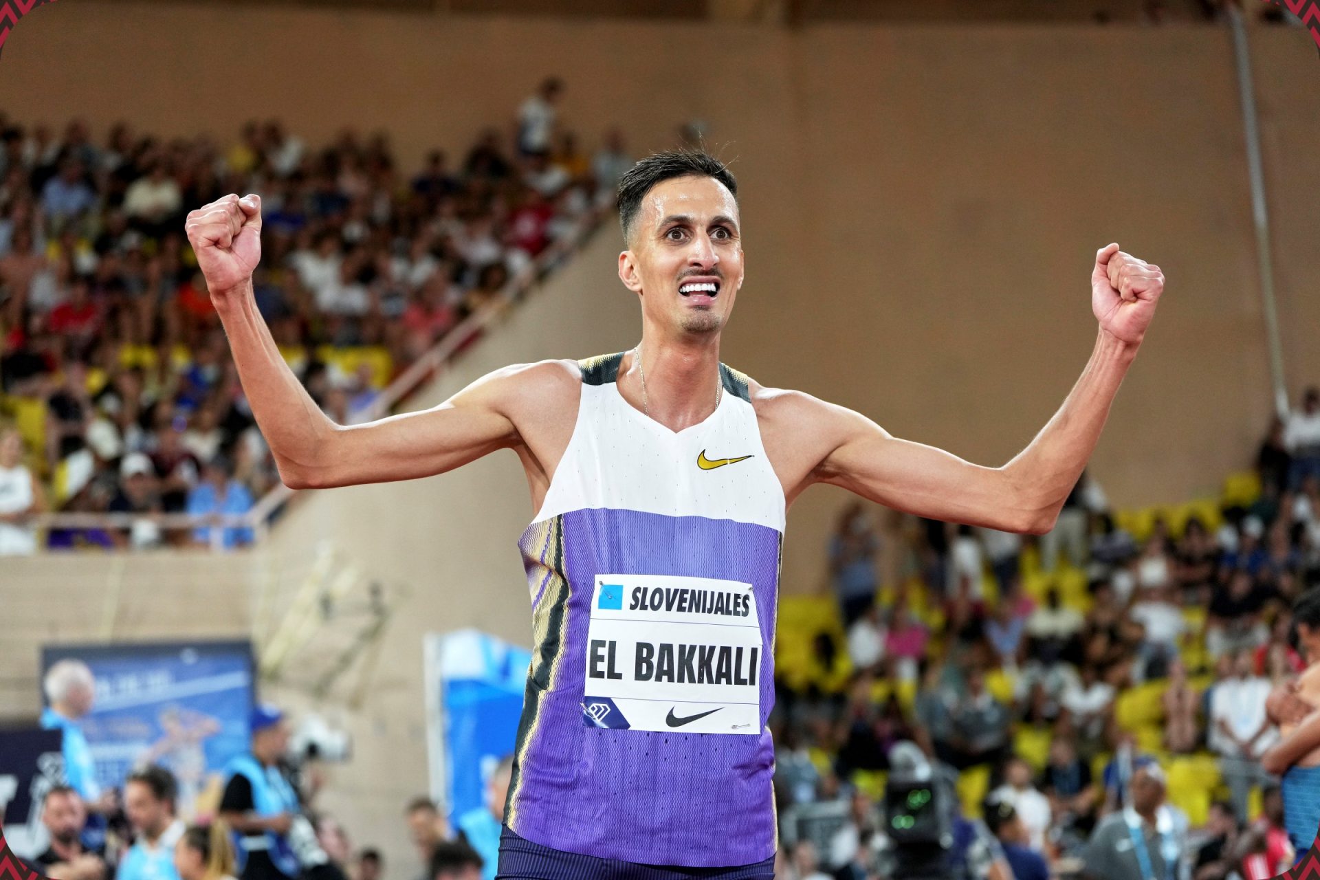 Soufiane El Bakkali (MAR) wins the Men's 3000m Steeplechase with a time of 8:03.18, a new Moroccan Record, at the meeting Herculis EBS in Monaco, part of the Wanda Diamond League, on Friday 11 July 2025 / Photo credit: Sonya Maleter for Meeting Herculis EBS