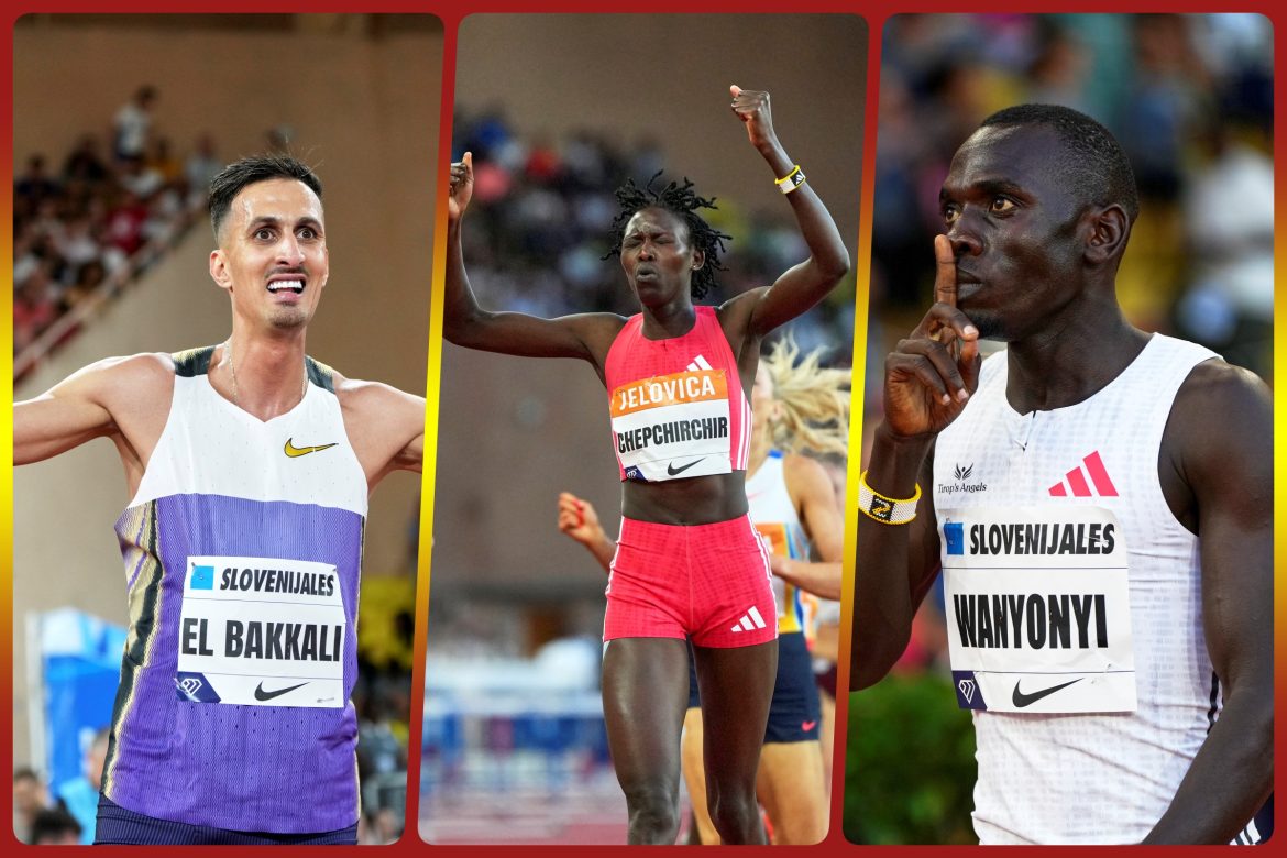 Emmanuel Wanyonyi sets world lead in 800m, Nelly Chepchirchir maintains her 2025 undefeated record, Soufiane El Bakkali held on to win the men’s 3000m steeplechase at the Wanda Diamond League meeting in Monaco / Photo credit: Diamond League AG
