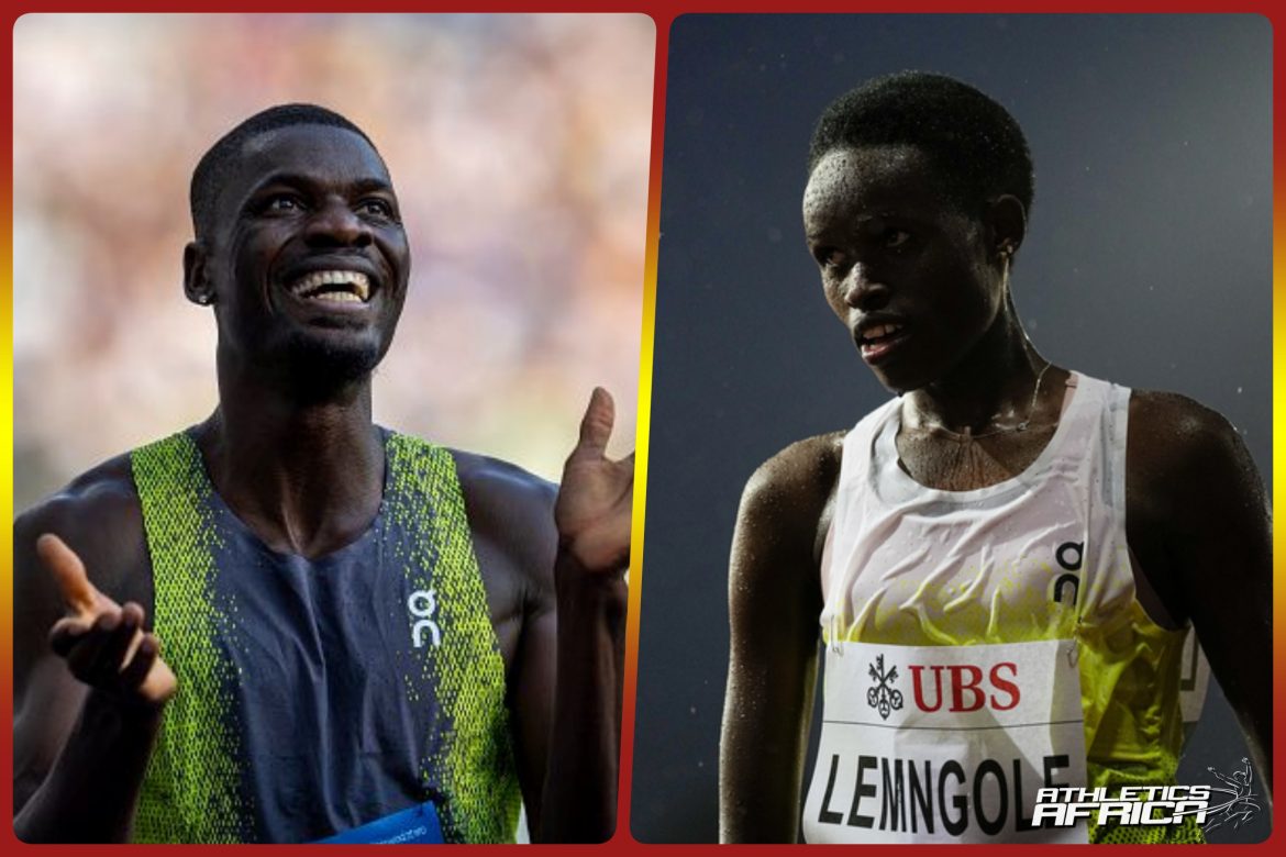 Nigeria's Ezekiel Nathaniel and Kenya's Doris Lemngole at the 2025 Wanda Diamond League meetings in Silesia and Lausanne / Photo: Diamond League AG
