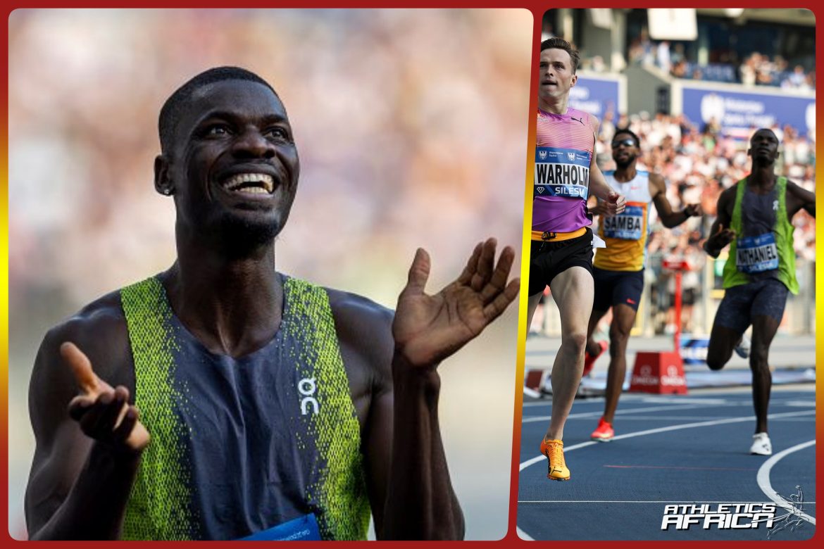 Norway’s Karsten Warholm wins the men's 400m hurdles ahead of Nigeria's Ezekiel Nathaniel at the 2025 Wanda Diamond League meeting in Silesia / Photo credit: Marta Gorczynska / Diamond League AG