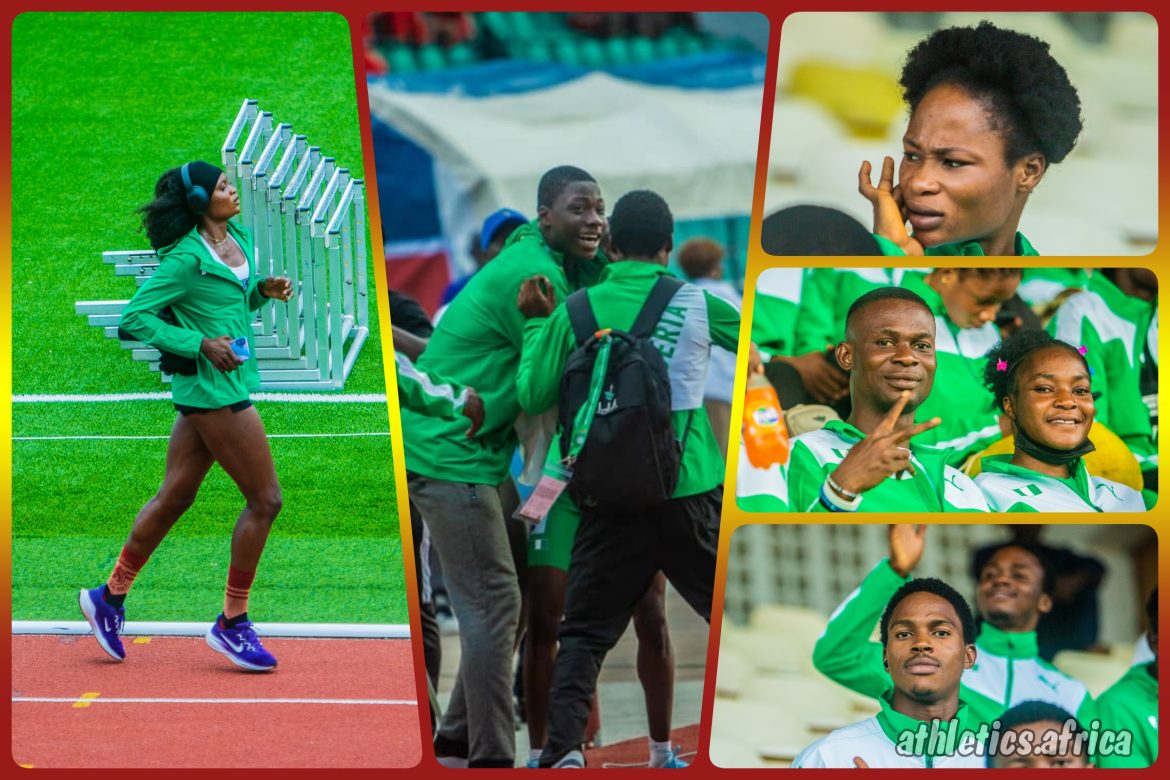 Athletes from Team Nigeria at the 3rd CAA Combined African U18/U20 Championships in Abeokuta, Nigeria from 16-20 July, 2025 / Photo: AFN Media Hub for AthleticsAfrica